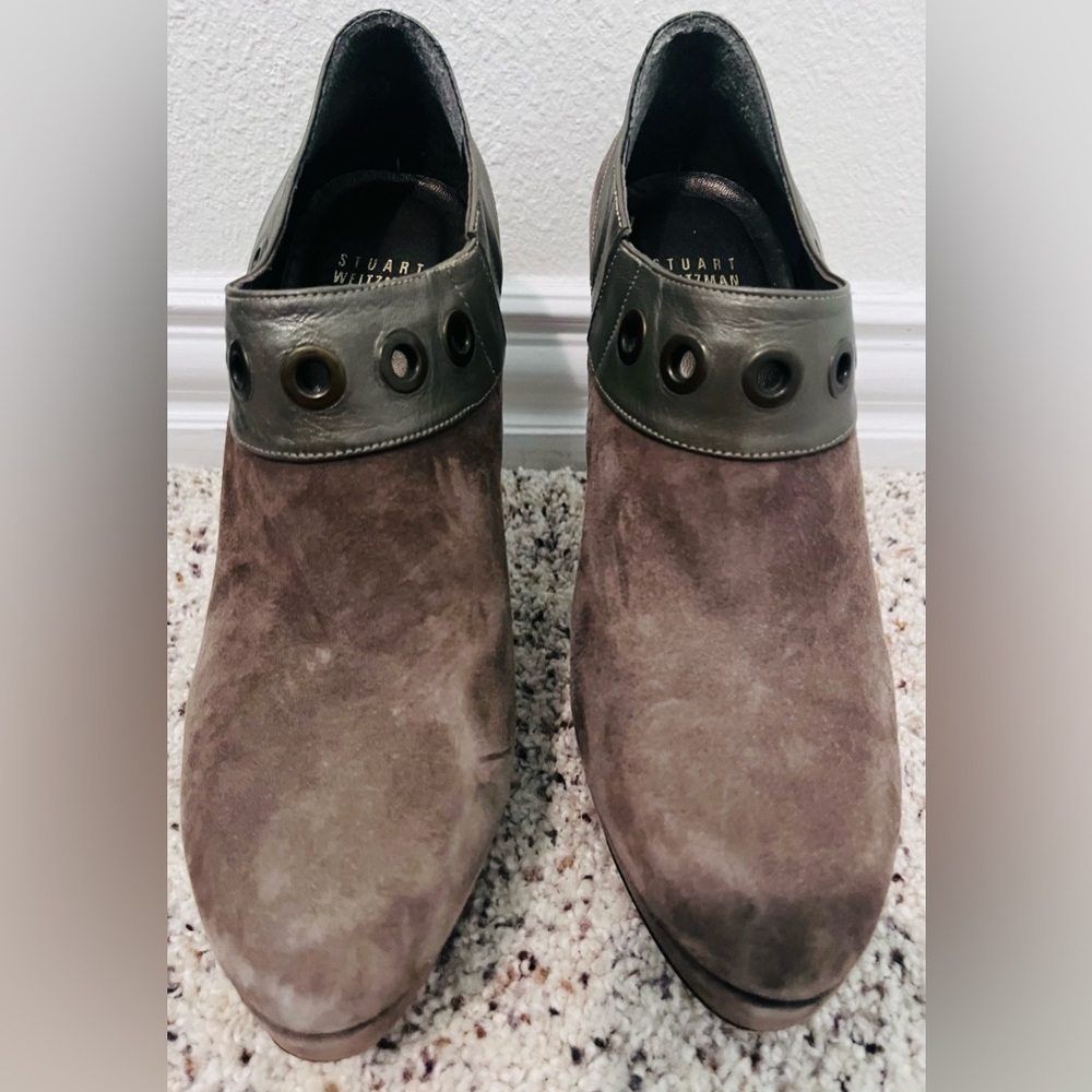 Stuart Weitzman Taupe Suede Leather Boots